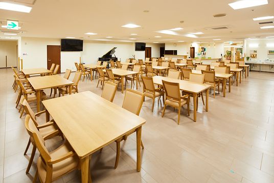 広々とした食堂