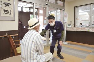 スタッフと利用者の交流エリア