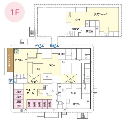施設1階の図面