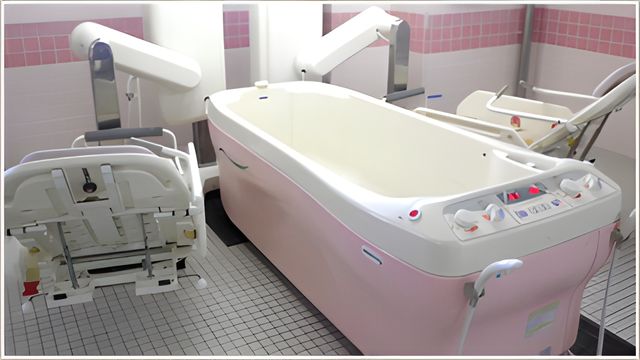 介助設備のある浴室