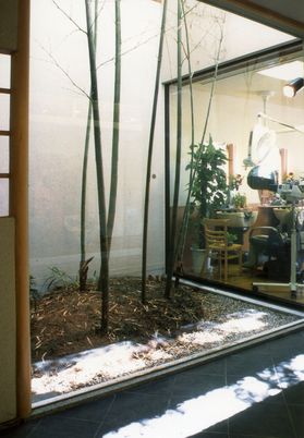 自然光の差し込むロビー