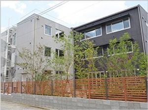 モダンな外観の建物  