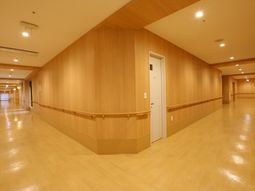 木目調の温かみのある廊下