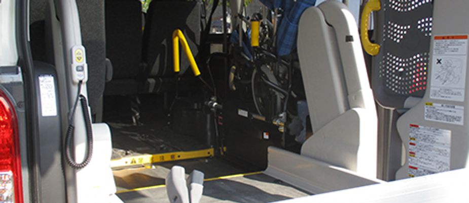 車椅子対応の車内