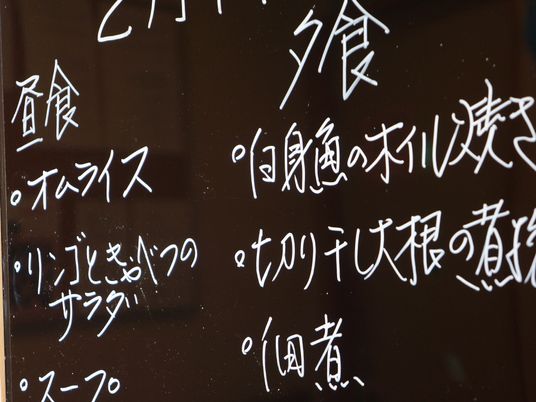 手書きの案内板