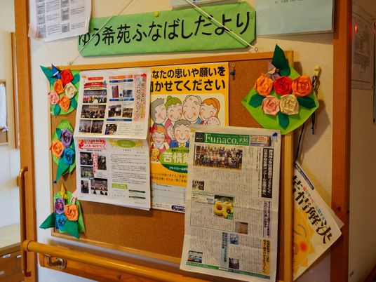掲示物満載のコルクボード