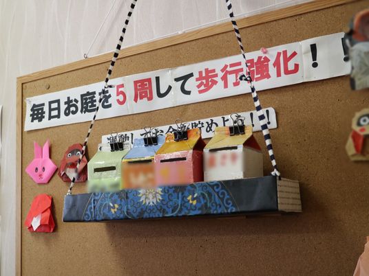 工作物と掲示物の壁掛け