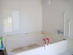 手すり付きの浴室