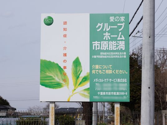 緑の葉の看板画像
