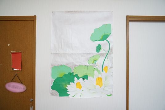 蓮の花の手作りポスター