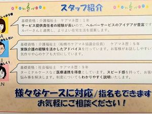 スタッフ紹介の掲示物  