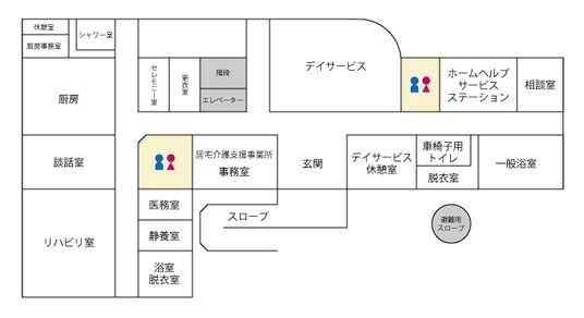 詳細な施設の間取り図
