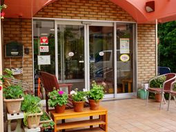 エントランスと植物