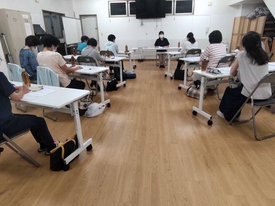 研修中の多目的室  