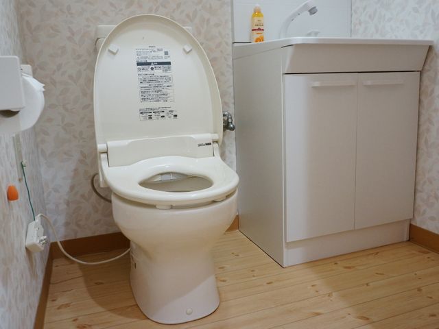 清潔なトイレの一角 部屋のトイレ きれいに保たれたトイレは、快適な使用感を提供します。