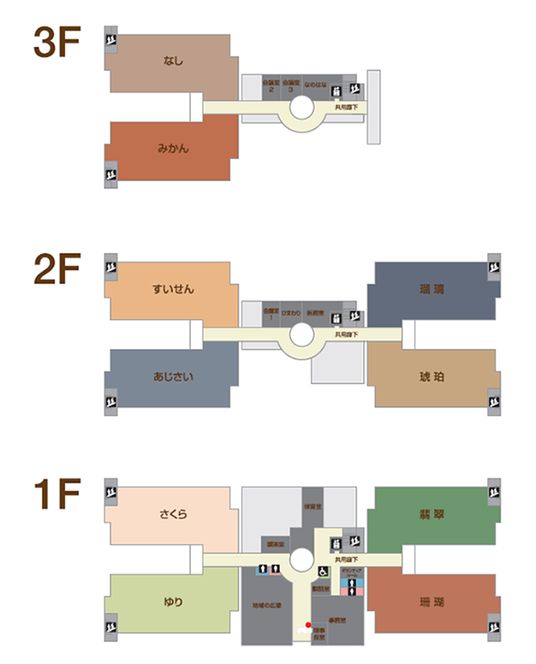 施設の階層図フロアマップ