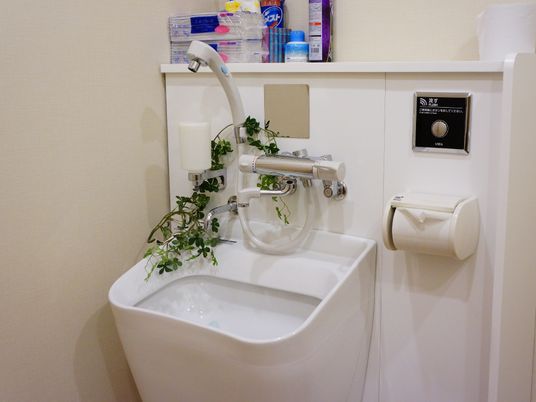 機能的な清潔な洗面台