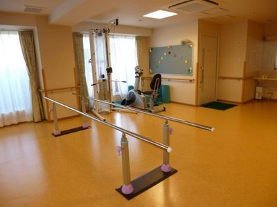 機能訓練器具の整った空間