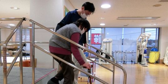 訓練中の室内