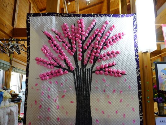手作り桜の壁掛け