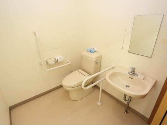 バリアフリー設計のトイレ