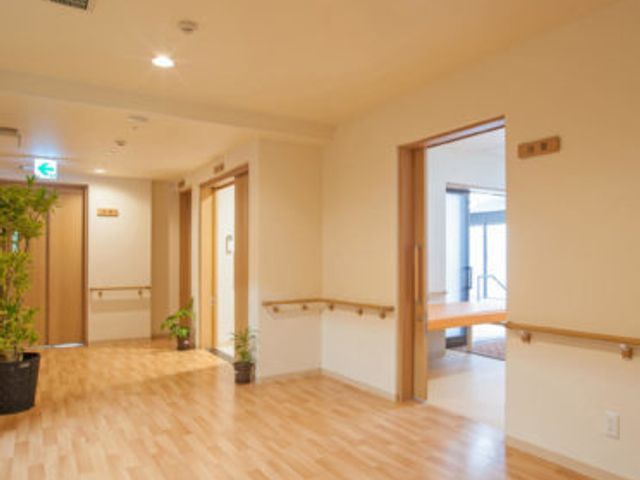 明るく広い廊下 廊下 自然光が差し込み、明るく広々とした廊下です。車椅子でも移動しやすい設計になっています。