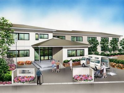 清潔感ある建物のエントランス