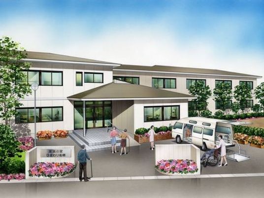 清潔感ある建物のエントランス