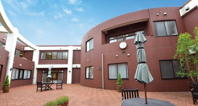 開放感ある中庭