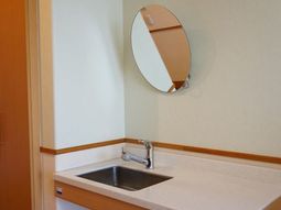 洗面台と壁掛け鏡