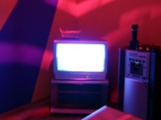 テレビと照明の部屋