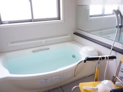 手すり付き浴槽の安全装備