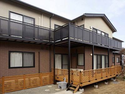 居室のベランダ付き外観