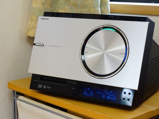 オーディオ機器のクローズアップ