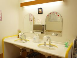 清潔な洗面台の様子