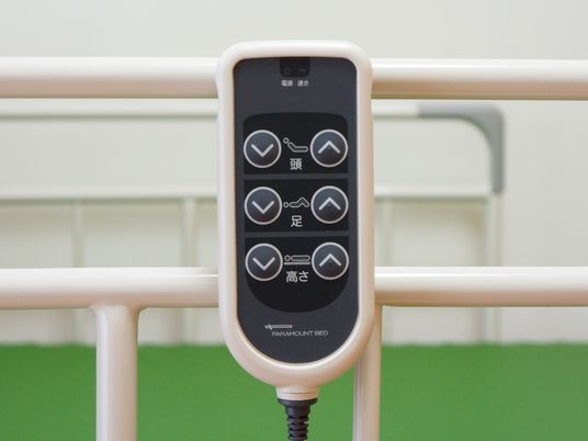 ベッドリモコンのクローズアップ