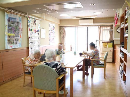 リラックスした居住者の憩いの場