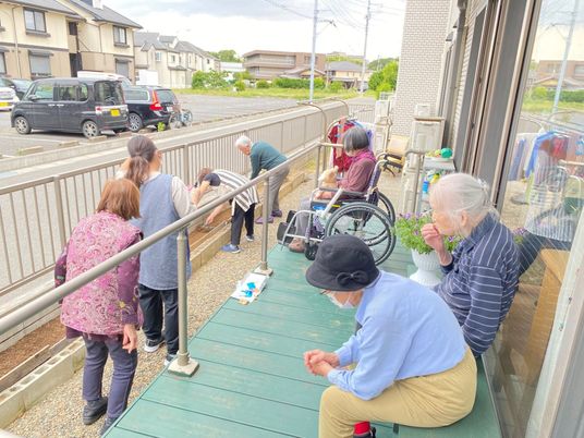 和やかなテラス