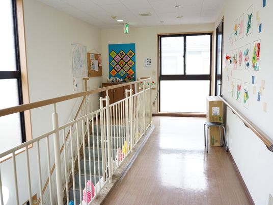 廊下に飾られた作品たち