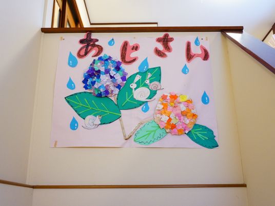 手作り掲示物の壁面