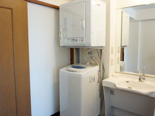 洗面台と洗濯機の設備