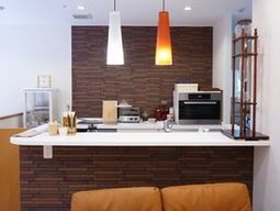 明るいカフェ風キッチン