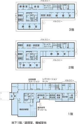施設のフロアマップ