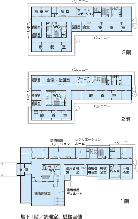 施設のフロアマップ