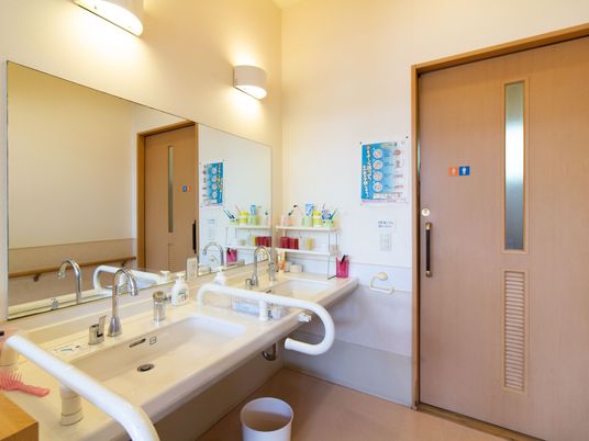 清潔な洗面台と鏡