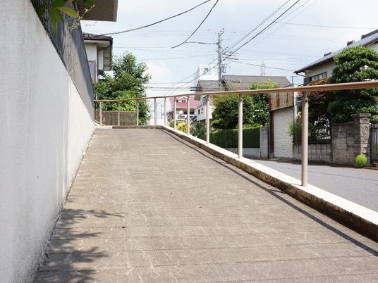 斜面のある坂道