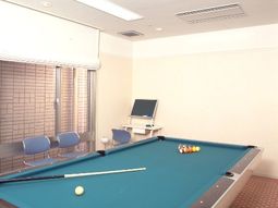 ビリヤード台のある部屋