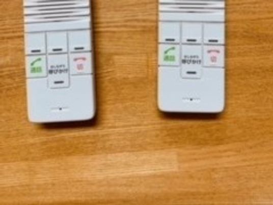 リモコンが置かれた床面  