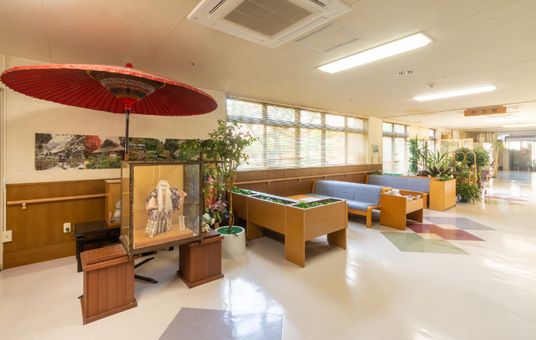 和風装飾がある廊下