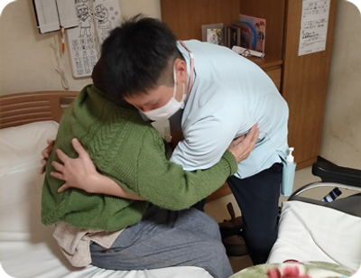 スタッフが寄り添う居室